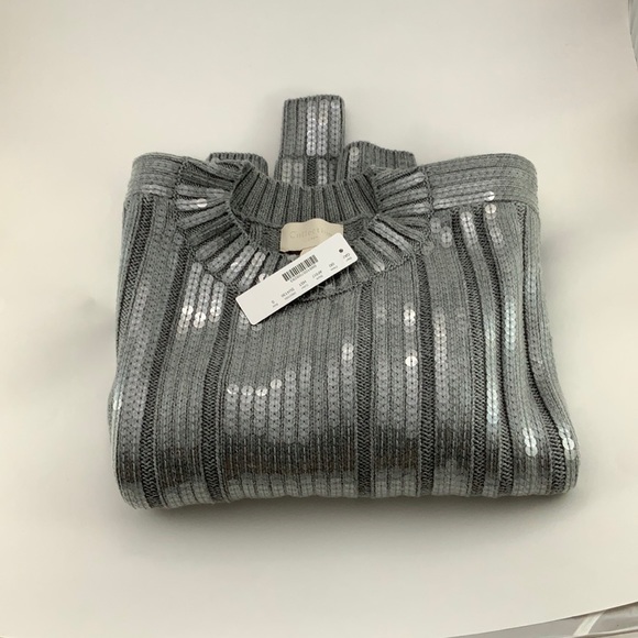 JCREW Collection sequin-striped ribbed crewneck sweater - Picture 6 of 6